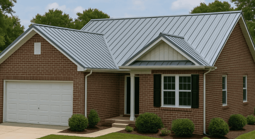 Metal roof on home in beavercreek ohio